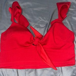 Red crop top